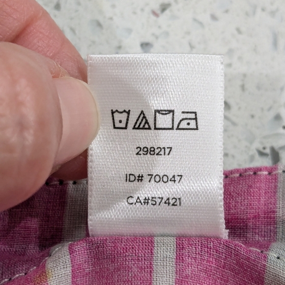 LOFT Pink Striped Semi-Sheer Kaftan Tunic Top Oversized Boxy Lightweight L - Picture 15 of 15